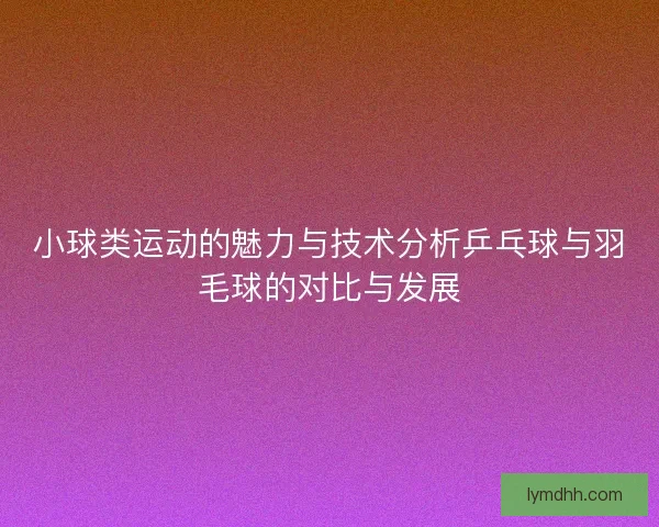 小球类运动的魅力与技术分析乒乓球与羽毛球的对比与发展